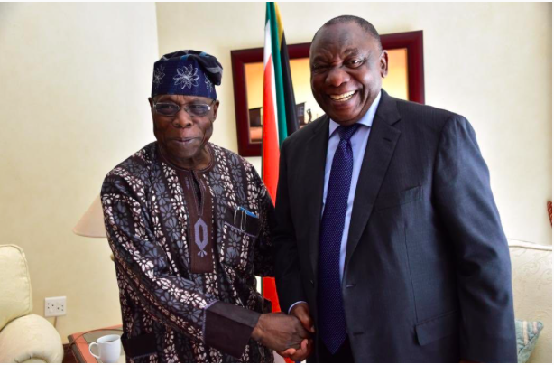 Xenophobia: South African President, Ramaphosa meets with Obasanjo