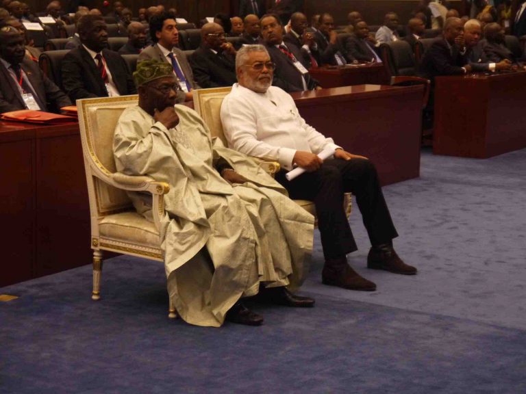 Obasanjo pays tribute to Rawlings, says he dedicated his life to the development of Ghana and the African continent