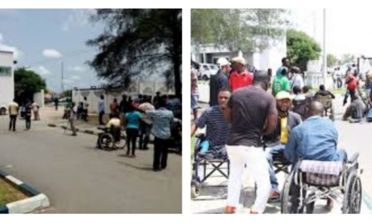 Physically impaired persons storm NASS complex to protest neglect