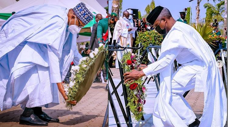 Buhari, Osinbajo, high officials honor Nigeria’s fallen heroes