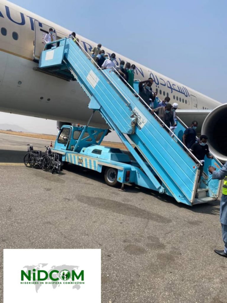 424 stranded Nigerians in Saudi Arabia arrives Abuja