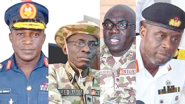 New service chiefs visit Borno, meet soldiers fighting Boko Haram