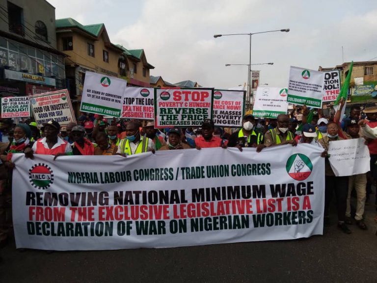 NLC embarks on nationwide protest over minimum wage