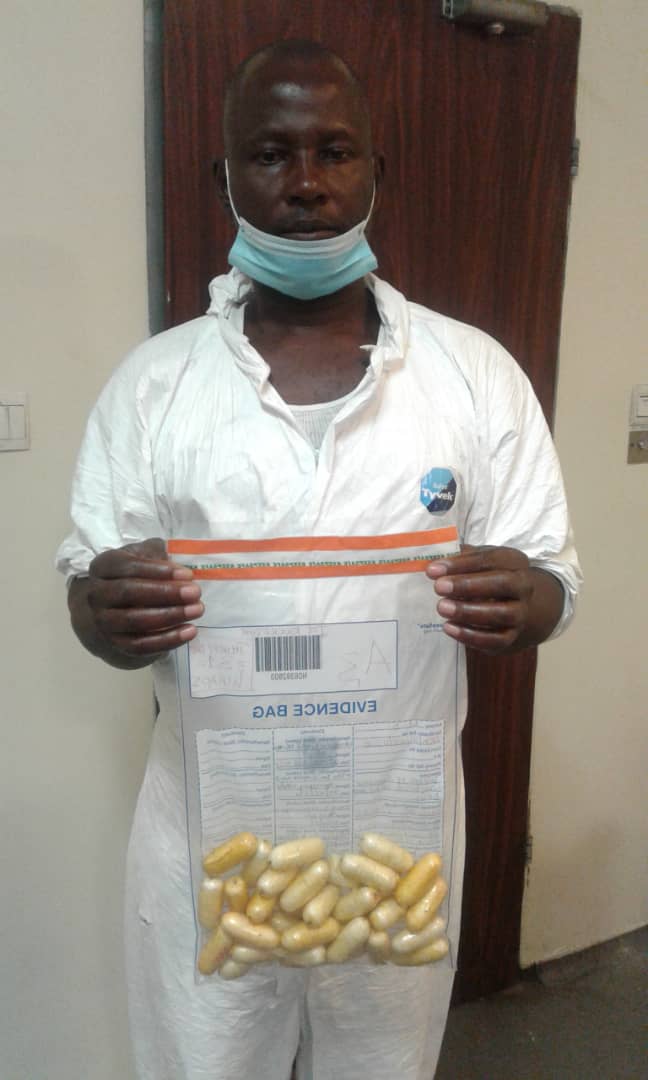 Arrested drug trafficker excretes 97 wraps of cocaine at Lagos Airport