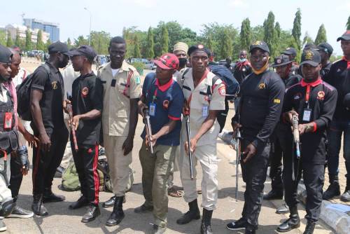 Hunters storm NASS, plead with FG to allow them deal with bandits, insurgents