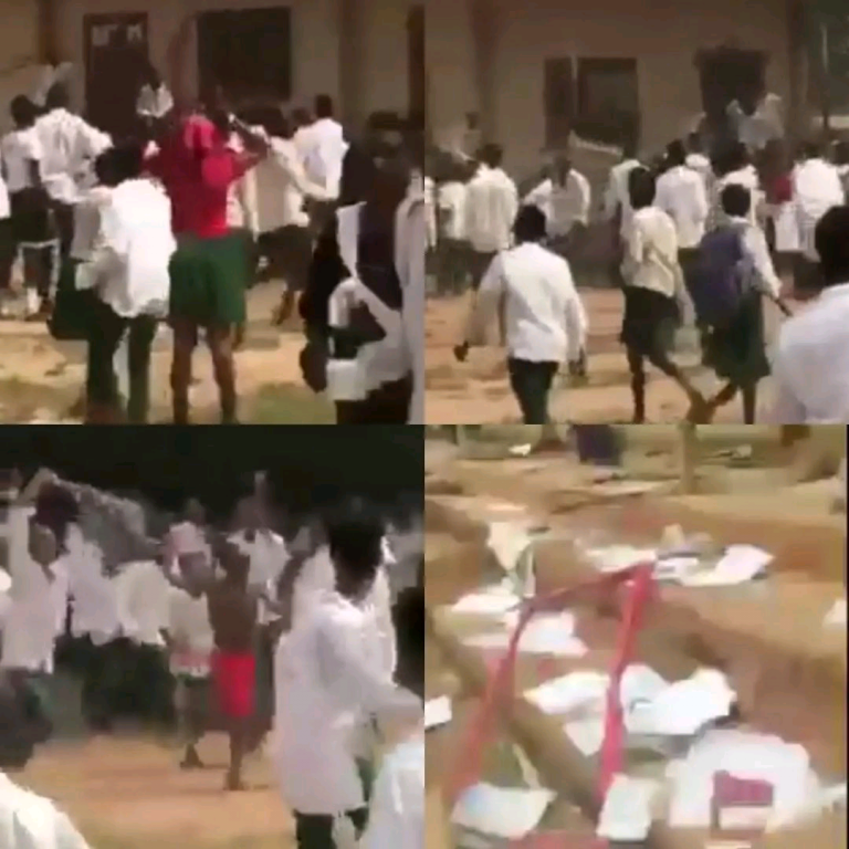 Secondary School students go beserk, set principal’s office ablaze in Edo
