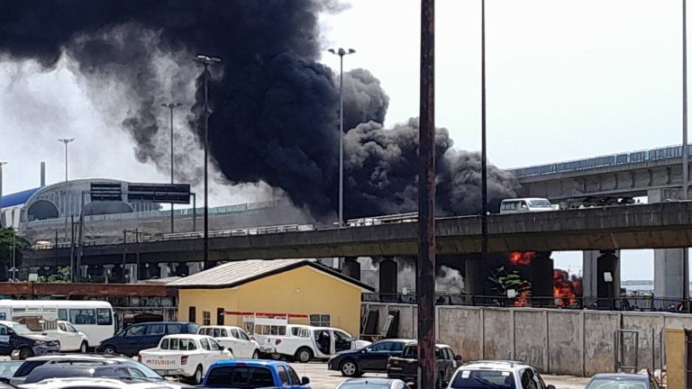 Fire Guts Newly Commissioned Lagos Blue Rail Station