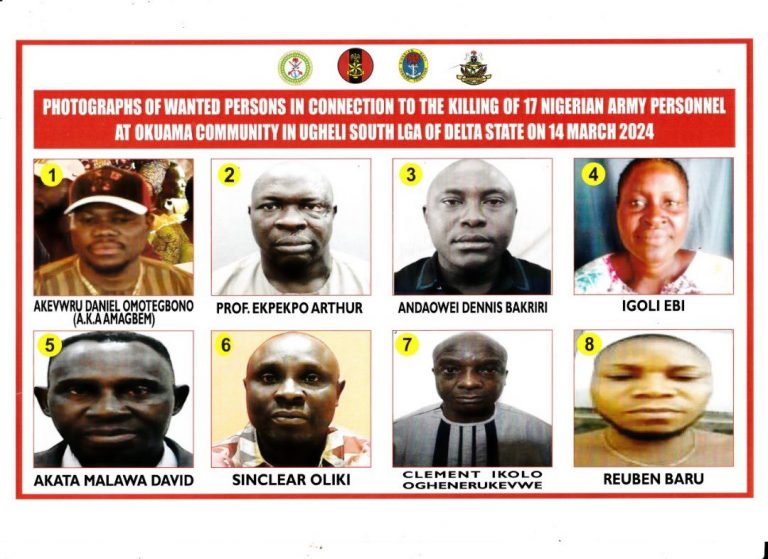 Okuama Killings: Army Declares Eight Suspects Wanted
